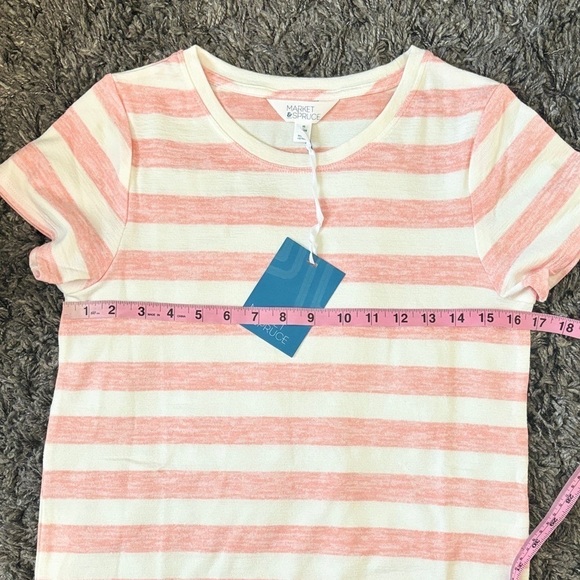 Market & Spruce Juuna Hi Lo striped Knit Top Size XSP - Picture 6 of 9